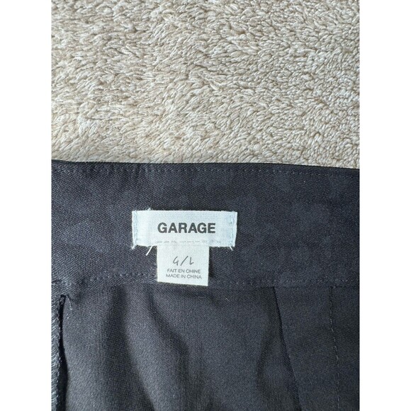 Garage Women’s Mini Skirt Black Stretch Slit Leopard Print Size Large - Picture 7 of 9